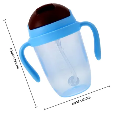 Produktbild von Auslaufsicherer Trinkbecher mit Strohhalm und Griff 300 ml