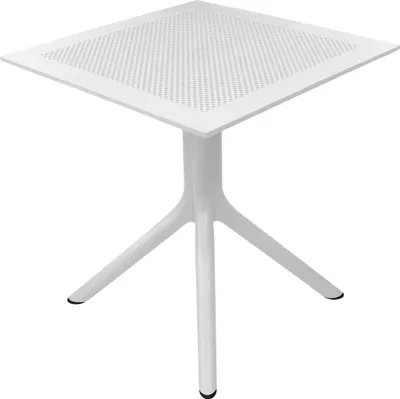 Immagine prodotto di Milani Home - tavolo da giardino in polipropilene, bianco, 70 x 70 cm