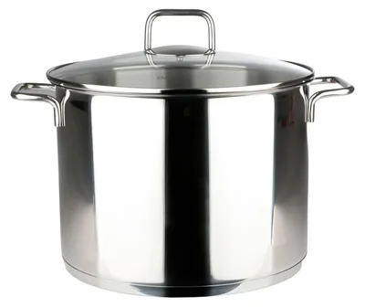 Produktbild von Edelstahl Kochtopf 9,5L mit Deckel Universaltopf Topf Suppentopf inkl. Induktion