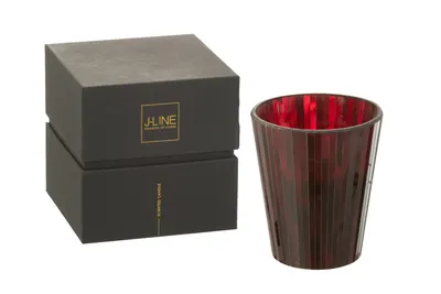 Zdjęcie produktu dla J-Line J-Line świeczka zapachowa Noa - Czerwona - Duża - 60 godzin.