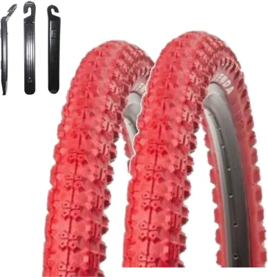 Produktbild von 2 x Kenda 20" BMX K-50 Fahrradreifen in Rot 57-406 (20 x 2,125) inkl. maxxi4you Reifenheber