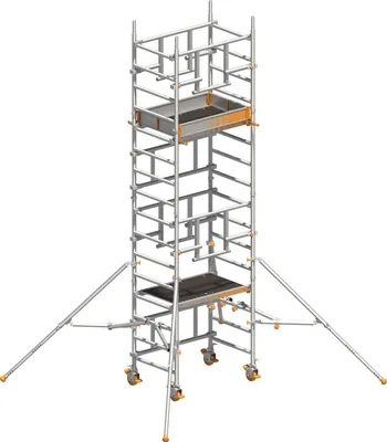 Produktbild von Layher Rollgerüst Solotower mit dem Sicherheitsaufbau P2 Safety Plus 5,15m AH