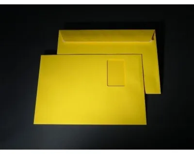 Produktbild von Briefumschläge C4 120g/qm haftklebend Fenster VE=250 Stück goldgelb