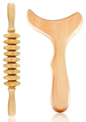 Produktbild von Holz-Massage-Set für Gua Sha zur Muskelentspannung