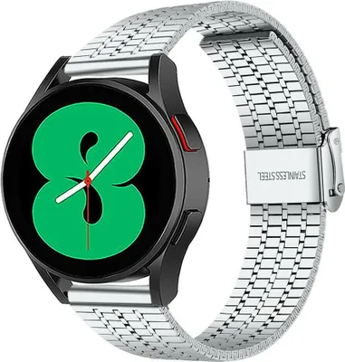 Produktbild von Strap-it Luxus-Uhrenarmband aus Edelstahl – Samsung Galaxy Watch 7 (40 und 44 mm) / Watch 6 (Classic) / Watch 5 (Pro) / Watch 4 (Classic) / FE – Metallarmband Galaxy Watch