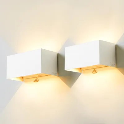 Productafbeelding van Led-buitenlamp met bewegingsmelder, 2 stuks Up Down wandlamp voor buiten, IP65