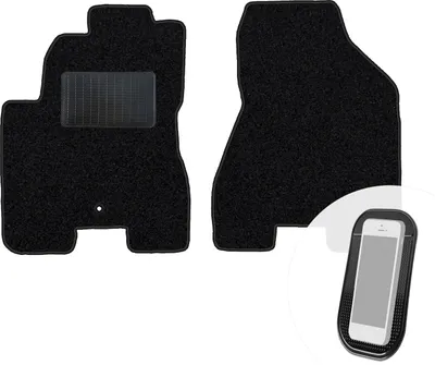 Produktbild von moto-MOLTICO Vorne Fußmatten Auto Velours Autoteppiche Schwarz Automatten Set 2-teilig passend für Hyundai Tucson 2004-2009