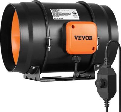 Produktbild von VEVOR Inline-Rohrventilator, 203,2 mm, Rauchabzug, Inline-Kanalventilator mit variablem Drehzahlregler, leiser Abluftventilator mit AC-Motor für Kühlverstärker, Wachstumszelte, Hydrokultur