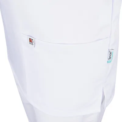 Produktbild von beb MEDIZIN/PFLEGE Uni KASACK Kurz V-Neck Lyocell/Polyester Weiß XL