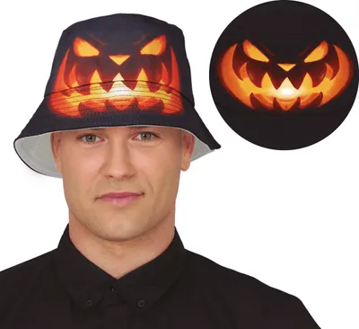 Immagine prodotto di Zucca di Halloween Cappello spaventoso per adulti amanti dell'avventura Decorazione del costume Accessorio per la faccia dell'orrore, Colore: Multicolore