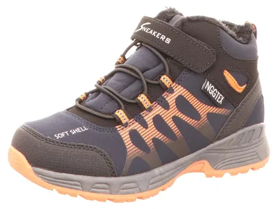 Produktbild von Sneakers Jungen-Tex-Allwetterstiefel gefüttert Blau-Orange , Farbe:blau, EU Größe:37