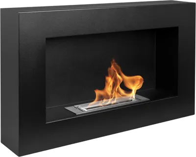 Produktbild von Bioethanol-Wandkamin BOX 650 × 400 Schwarz Struktur matt