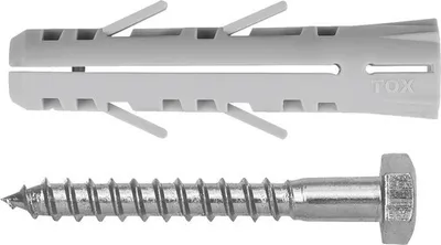 Obrázek produktu pro TOX Barracuda, Hmoždinka do zdi, Betonový, Nylon, Šedá, Německo, 1 cm