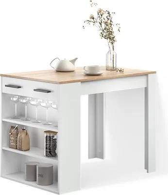 Immagine prodotto di Tavolo da pranzo Livinity Regusa Sonoma/Bianco 67 x 100 cm, Model 55826