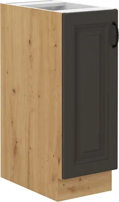 Image de Armoire coulissante SOPHIA – largeur 30 cm, gris foncé / chêne artisan