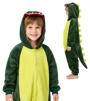 Produktbild von Onesie Kigurumi Pyjama Kostüm für Kinder Dinosaurier 104