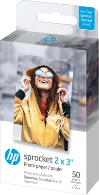 Produktbild von HP Zink Paper Sprocket 50 Stück Fotopapier