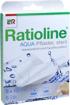 Obrázok produktu pre Ratioline Aqua náplasti sterilné 8 x 10 cm, 5 náplastí