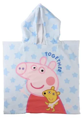 Produktbild von Cerda Group Peppa Pig Mikrofaser-poncho 55x77x1 Cm Weiß Kinder Weiß One Size