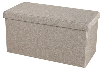Produktbild von Urban Living Fushocker/Hocker/Aufbewahrungsbox - grau - mdf - 76 x 38 x 38 cm