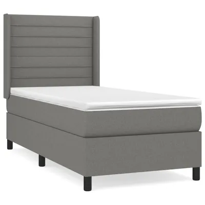 Obrázok produktu pre vidaXL Boxspring posteľ s matracom Dark Grey 90x190 cm Látka