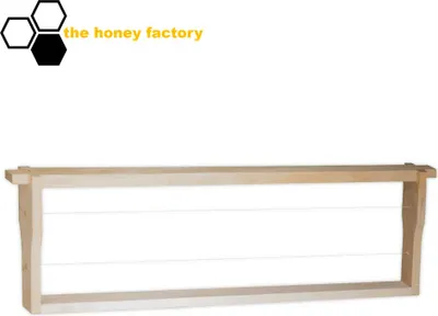 Produktbild von 40x Rähmchen Dadant US Flachzarge 141 mm modifiziert Hoffmann Seite 2-fach gedrahtet Linde