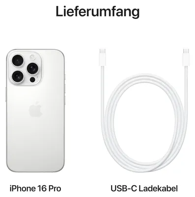 Immagine prodotto di Apple iPhone 16 Pro , 16 cm (6,3"), 2622 x 1206 Pixel, 256 GB, 48 MP, iOS 18, Bianco