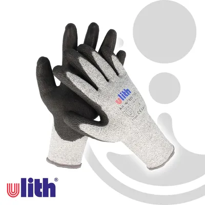 Produktbild von Montage-Feinstrickhandschuhe, Größe 9/L, grau, HPPE-Trägermaterial