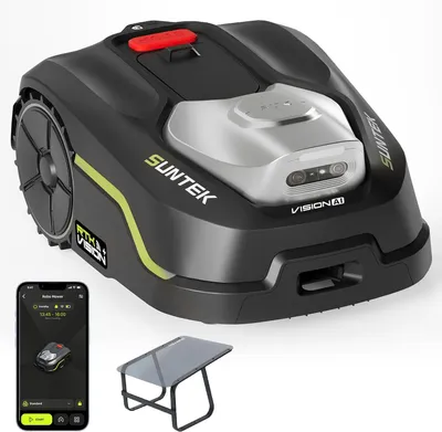 Produktbild von SUNTEK SRM3080 RTK+Vision+TOF Mähroboter ohne Begrenzungskabe,KI-Kartierung | App-Steuerung | Multizonen | Hinderniserkennung für 800-120m² mit Garage