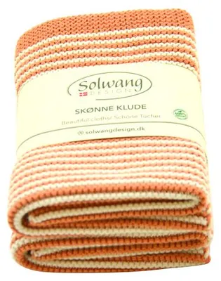 Produktbild von Solwang Wischtücher mit Streifen Masala Braun / Natur 2er Set Tücher Wischlappen
