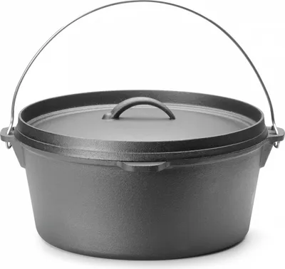 Produktbild von HENDI Gusseisentopf, 7,2 Liter Ø 31 x 15,5 cm schwarz, 629376