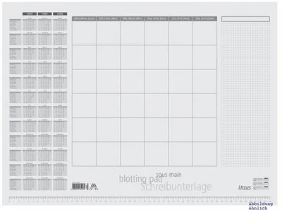 Produktbild von Schreibunterlage 52,5x37,5cm mit Kalender VE=5x30 Blatt