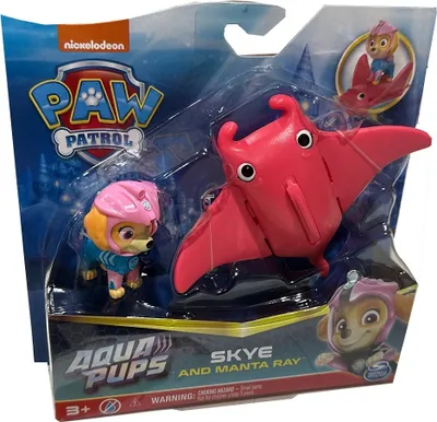 Produktbild von Spin Master, Paw Patrol Aqua Pups Set Skye Figur und Seeteufel