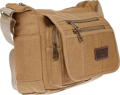 Produktbild von Damen Tasche Canvas Umhängetasche Schultertasche Crossover Bag Damenhandtasche Khaki