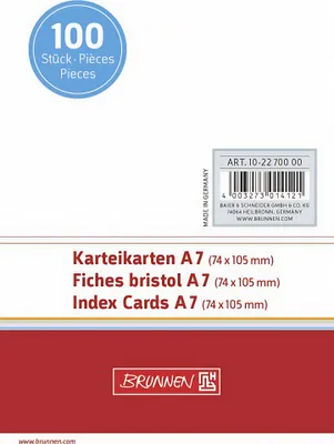 Zdjęcie produktu dla Brunnen 10-22 700 00, Biały, 100 szt.