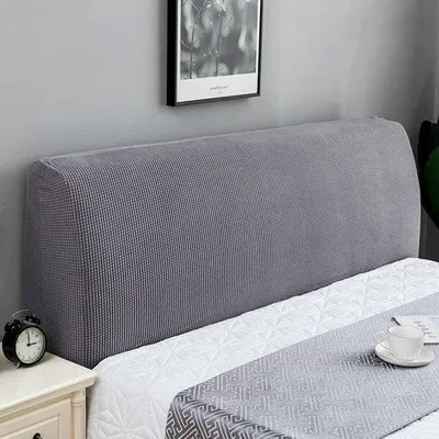 Produktbild von Famanu Kopfteilbezug - Elastisch und gepolstert - Dunkelgrau 200-220cm