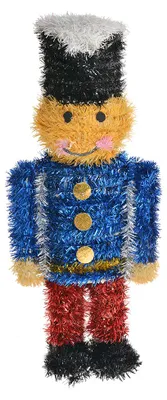 Produktbild von Clayre & Eef Weihnachtsdekoration Nussknacker 15x7x36 cm Blau Kunststoff