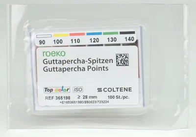 Imagen del producto de Goma de gutapercha. Top-Color SP 90-140, 100 unidades