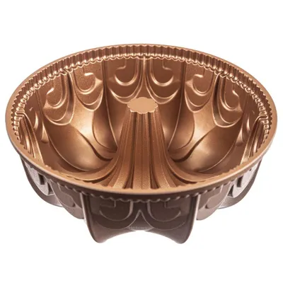 Image de Orion Moule à kouglof Moule à gâteaux en aluminium couleur cuivre Ouverture en forme de cheminée ronde MARISSA 23,5 cm