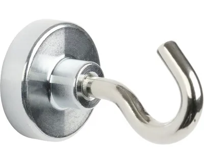Obrázek produktu pro Walteco Neodymový magnet s hákem průměr 25mm, max. nosnost 30kg