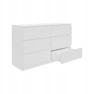 Produktbild von Kommode AVEN 120cm 6 Schubladen weiß, Wohnzimmerschränke, Schubladenschränke