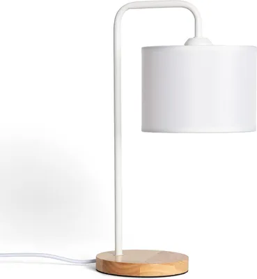 Produktbild von Tischlampe aus Stoff und Holz Jedali Weiß