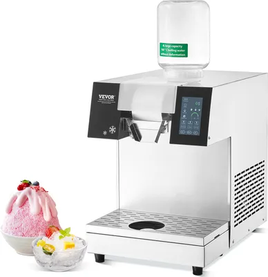 Obrázok produktu pre VEVOR komerčný výrobník snehových šišiek, 230 kg/24 hodín, nerezová oceľ, elektrický výrobník snehových šišiek so vzduchovým chladiacim systémom a dotykovým LCD displejom