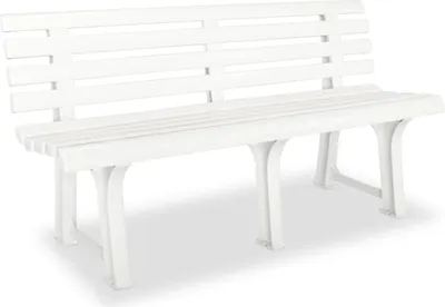Produktbild von Gartenbank 145,5 cm Kunststoff Weiß