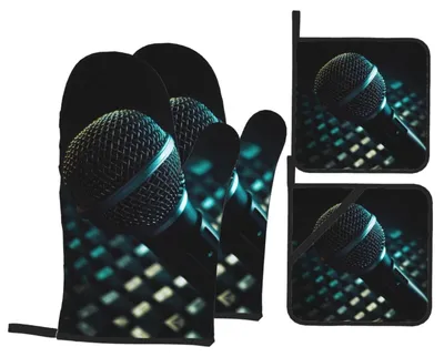Productafbeelding van Ovenhandschoenen en Pannenlappen Set met 4 Stuks