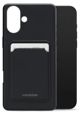 Immagine prodotto di Mobilize Cardcase TPU Back Cover Black Apple iPhone 16 Plus