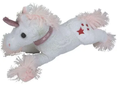 Produktbild von Einhorn Pferd weiß / rosa Plüschfigur ca. 35 cm weiches Kuscheltier