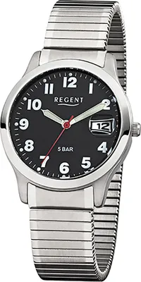 Produktbild von Regent Herren-Uhr Analog Quarz Metall Zug-Armband 37 mm F-895