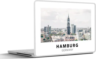 Produktbild von MuchoWow® Laptop Aufkleber Sticker Cover Deutschland - Hamburg - Huizen 25x18 cm - Laptop-Deko