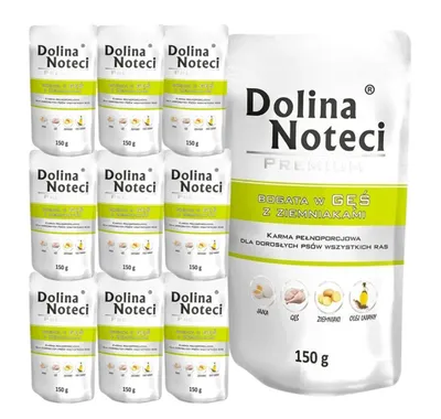 Zdjęcie produktu dla Dolina Noteci Mokra karma dla psa bogata w gęś z ziemniakami 10 x 150g